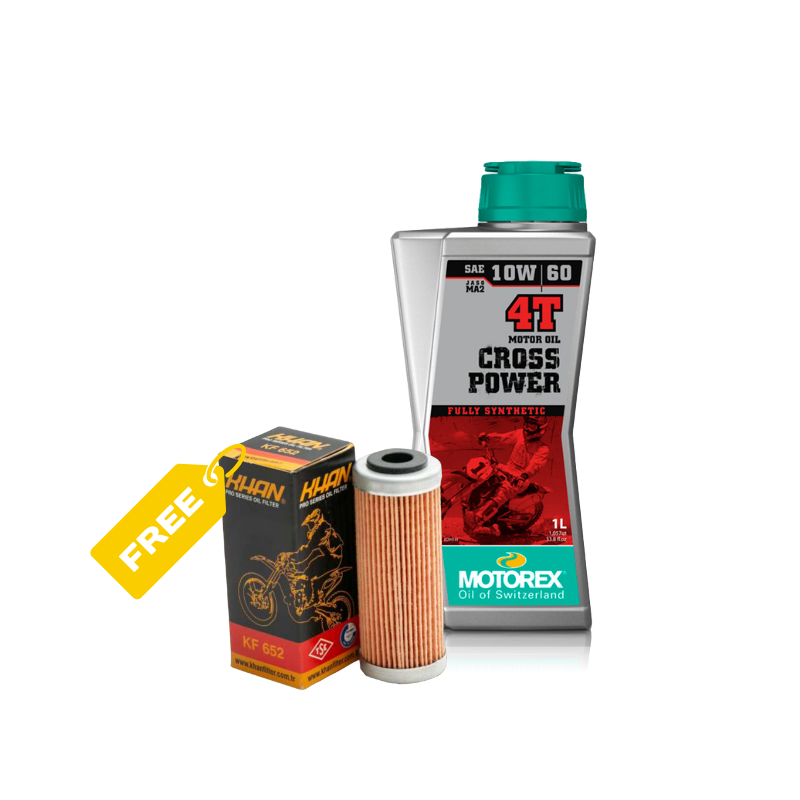 Motorex Cross Power 10W/60 + Filtro de Aceite Gratis KAHN 652